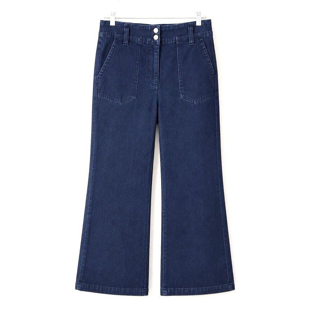Maeve Anthropologie Wide Leg Jeans Womens 29 Dark Wash High Rise Sailor